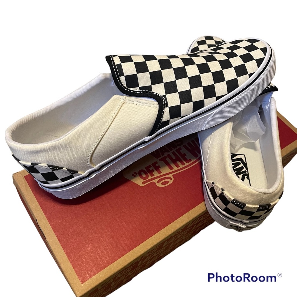 Vans Asher Slip-On Checkerboard Skate Shoe